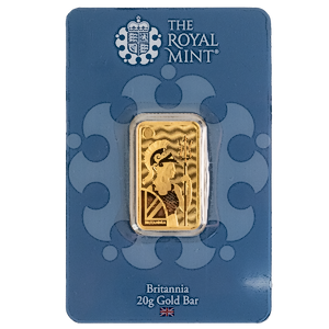 20 Gram United Kingdom Britannia Gold Bullion Bar