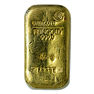 Umicore Gold Cast Bar - 500 g