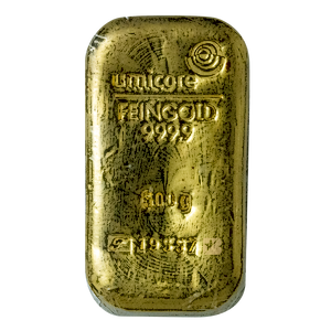 500 Gram Umicore Cast Gold Bullion Bar