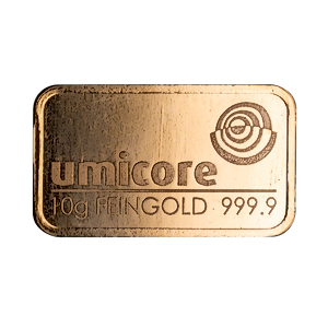 10 Gram Umicore Gold Bullion Bar (Pre-Owned in Good Condition)