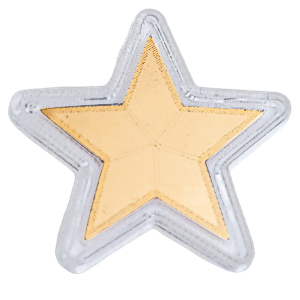 5 x 1 Gram Valcambi CombiBar Gold Bullion Bar - Star Shaped