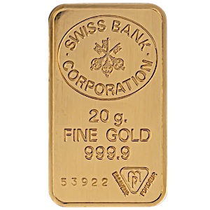 20 Gram Valcambi Swiss Gold Bullion Bar (Pre-Owned, Good Condition)
