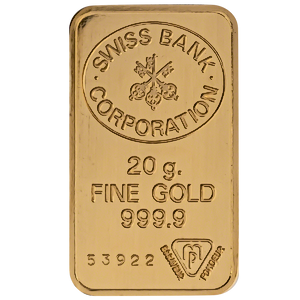 20 Gram Valcambi Swiss Gold Bullion Bar (Pre-Owned, Good Condition)