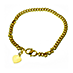 Gold Bullion Bracelet with Heart Charm - 20 g thumbnail