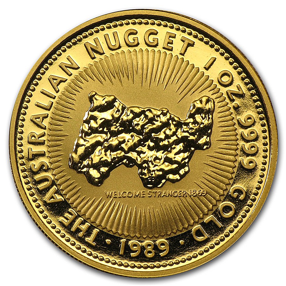 input inden for lever Australian Gold Kangaroo Nugget 1989 - 1 oz