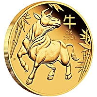 Australian Gold Lunar Series 2021 - Year of the Ox - Proof - 1/4 oz Australian Gold Lunar Series 2021 - Year of the Ox - Proof - 1/4 oz