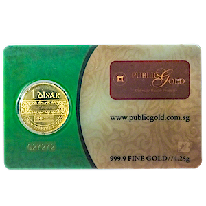 1 Dinar Gold Bullion Coin - 4.25 Gram