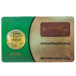 1 Dinar Gold Bullion Coin - 4.25 Gram - Nadir Refinery