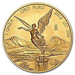 2013 1 oz Mexican Gold Libertad Bullion Coin