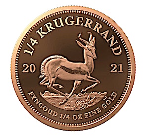 2021 1/4 oz South African Gold Krugerrand Proof Bullion Coin