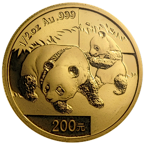 2008 1/2 oz Chinese Gold Panda Bullion Coin