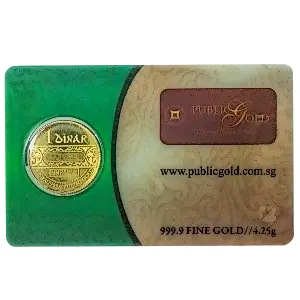 4.25 gram Nadir Refinery Gold 1 Dinar Coin