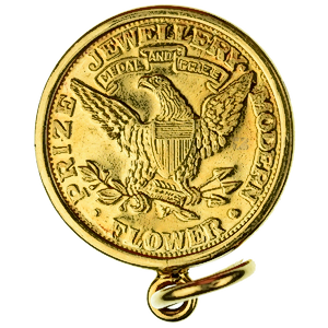 22-Karat 8.46 Gram Prize Jewellery Modern Flower Gold Medallion