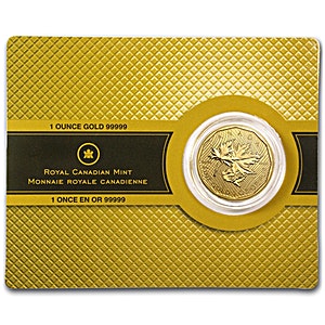 2012 1 oz Canadian Gold Double Maple Leaf Bullion Coin