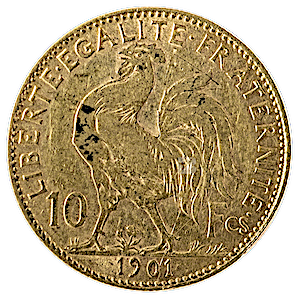 10 Franc French Gold Bullion Coin (Various Years)