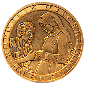 2003 10 gram Austrian Gold 2000 Years of Christianity - Charity Coin