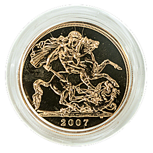 2007 36.62 Gram United Kingdom Gold Five Pound Bullion Coin - Brilliant Uncirculated