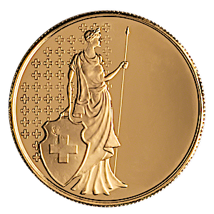 1 oz Helvetia Gold Bullion Round