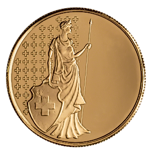1 oz Helvetia Gold Bullion Round
