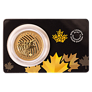 Canada Gold Howling Wolf 2014 - Circulated in Good Condition - 1 oz
