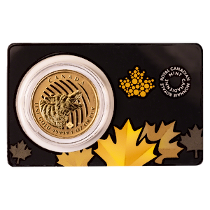 2014 1 oz Canadian Gold Howling Wolf Bullion Coin (Pre-Owned in Good Condition)