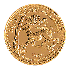 2000 1/2 oz Malaysian Kijang Emas Gold Bullion Coin