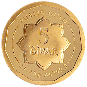 21.25 Gram Public Gold 5 Dinar Gold Coin (Pre-owned in Good Condition)