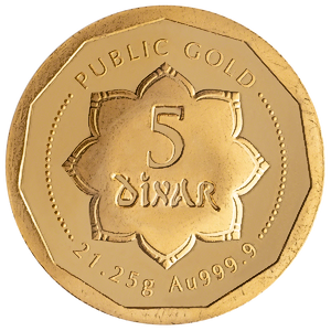 21.25 Gram Public Gold 5 Dinar Gold Coin (Pre-owned in Good Condition)