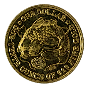 1984 1/10 oz Singapore Mint Gold Carp Bullion Coin (Pre-Owned in Good Condition)