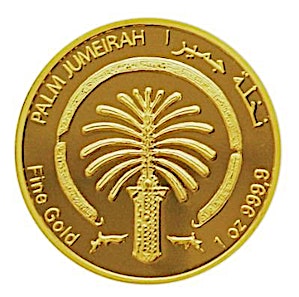 1 oz Dubai Palm Jumeirah Gold Bullion Round