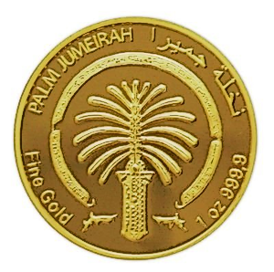 1 oz Dubai Palm Jumeirah Gold Bullion Round