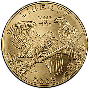 2008 American Gold Bald Eagle Coin - Proof With Box & Certificate of Authenticity - 0.242 oz Gold