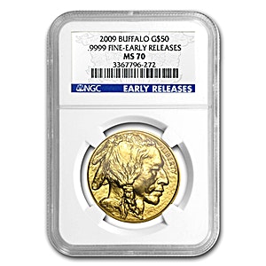 2009 1 oz American Gold Buffalo Bullion Coin - Early Release - Graded MS 70 by NGC