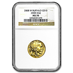 2008 1/4 oz American Gold Buffalo Bullion Coin - Graded MS 70 by NGC