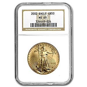 2002 1 oz American Gold Eagle Bullion Coin - Graded MS 69 by NGC
