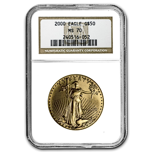 2000 1 oz American Gold Eagle Bullion Coin - Graded MS 70 by NGC