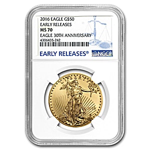 2016 1 oz American Gold Eagle Bullion Coin - Early Release - Graded MS 70 by NGC