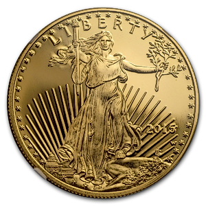 2015 1 oz American Gold Eagle Proof Bullion Coin - Graded PF 69 by NGC - First Day of Issue