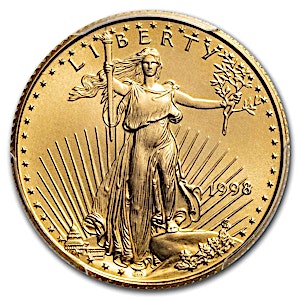 1998 1/4 oz American Gold Eagle Bullion Coin - Graded MS 69 by PCGS