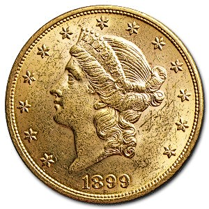 1899 30.09 Gram Gold US Liberty Gold Double Eagle Bullion Coin