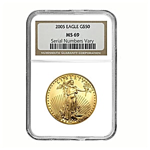 2005 1 oz American Gold Eagle Bullion Coin - Graded MS 69 by NGC