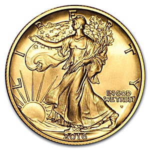 2016 1/2 oz American Gold Walking Liberty Half Dollar Centennial Coin (Pre-Owned in Good Condition)