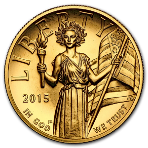 2015 1 oz American Gold Liberty Proof Bullion Coin - High Relief