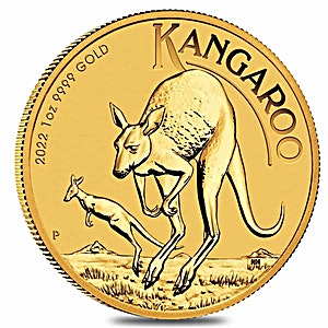 2022 1 oz Australian Gold Kangaroo Nugget Bullion Coin