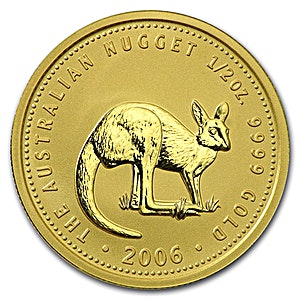 2006 1/2 oz Australian Gold Kangaroo Nugget Bullion Coin