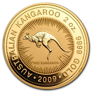 2009 2 oz Australian Gold Kangaroo Nugget Bullion Coin