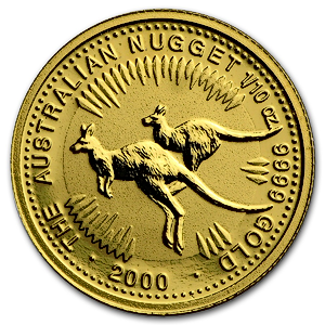 2000 1/10 oz Australian Gold Kangaroo Nugget Bullion Coin