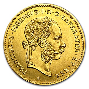 Austrian 4 Florin Gold Coin (Various Years)