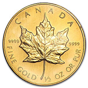 Canadian Gold Maple 1989 - 1/2 oz Canadian Gold Maple 1989 - 1/2 oz