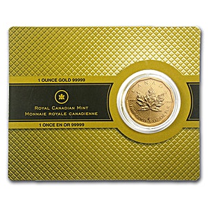 2009 1 oz Canadian Gold Maple Leaf Bullion Coin - .99999 Purity